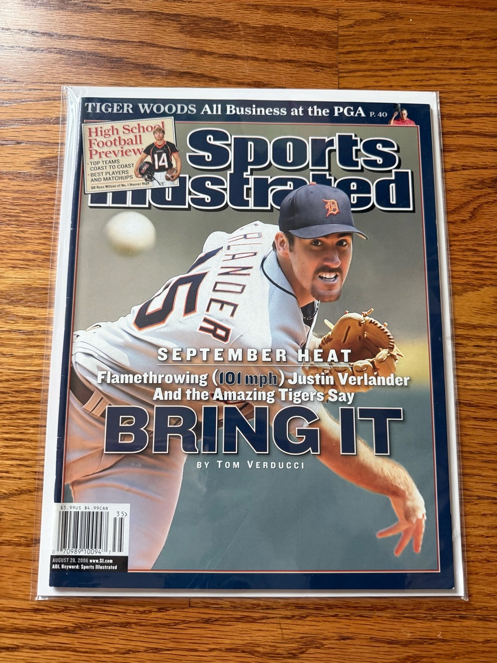 Justin Verlander August 2006 1st Sports Illustrated Detroit Tigers No Label